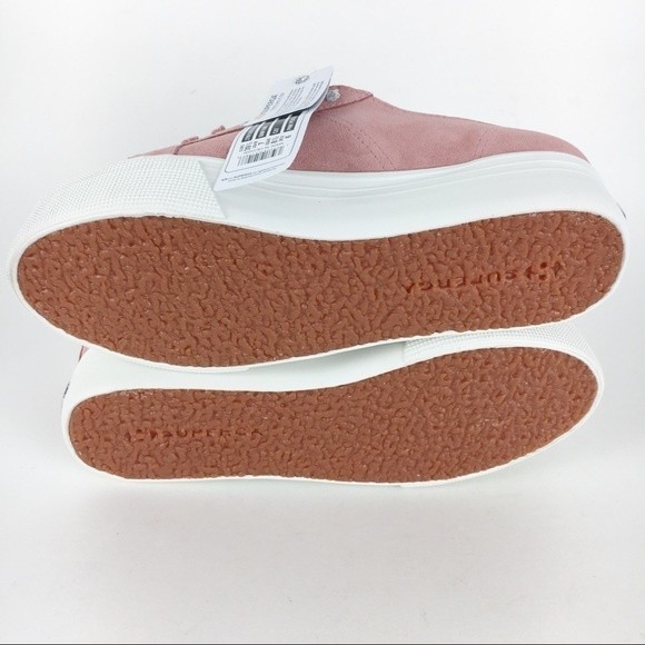Superga 2790 Womens Size 10 Pink Peach Suede Leather Platform Sneakers‎ Shoes - Picture 7 of 14